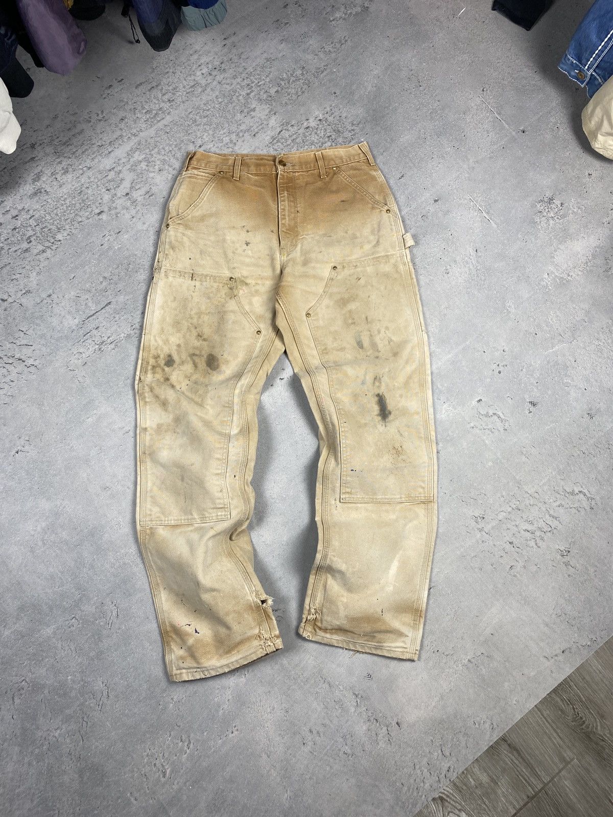 Carhartt × Distressed Denim × Hype 32x34 USA Crazy Vintage 