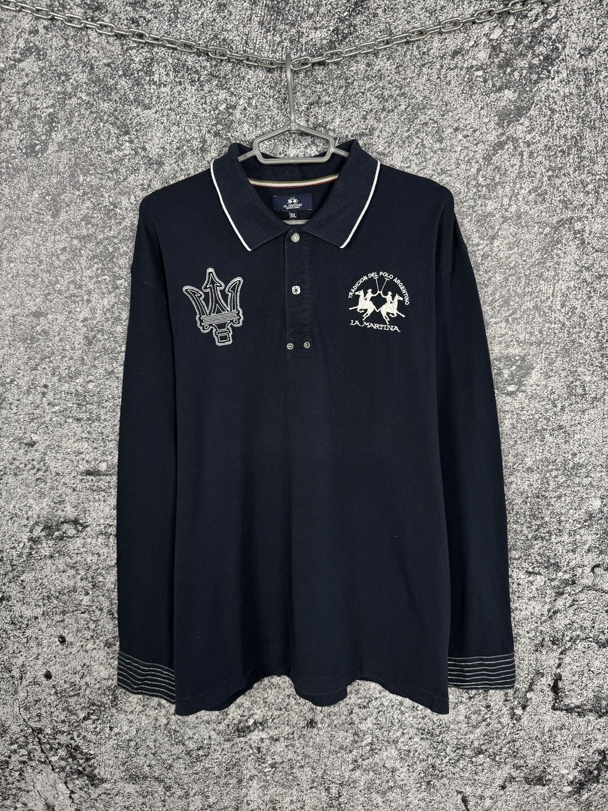 La Martina Rare La Martina Maserati Long Sleeve Polo Shirt Racing 3XL Size US XXL / EU 58 / 5 - 1 Thumbnail