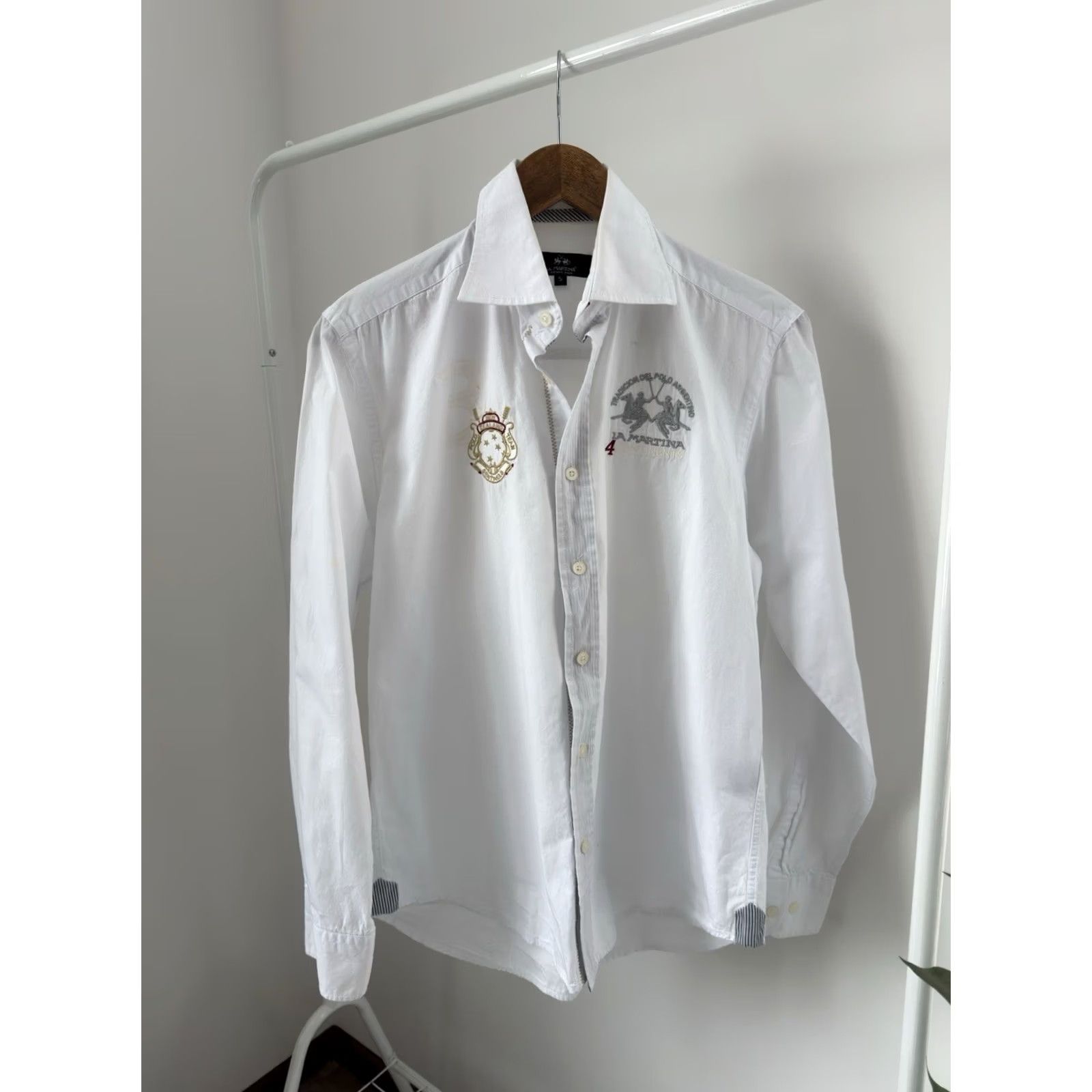 La Martina VINTAGE La Martina Polo Team NZL White Button Up Shirt Men S Long Sleeve Cotton White 90s Retro Luxary Designer Casual Fourmal Hype Streetwear Mens Size US S / EU 44-46 / 1 - 5 Thumbnail