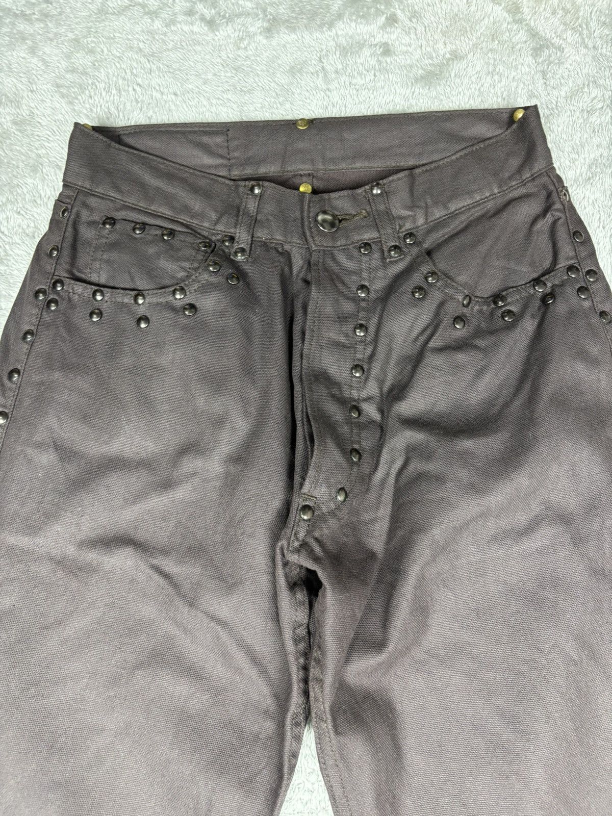 Designer × Japanese Brand × Yoshiyuki Konishi Yoshiyuki Konishi Stud Wax Pants. S0374 Size US 27 - 4 Thumbnail
