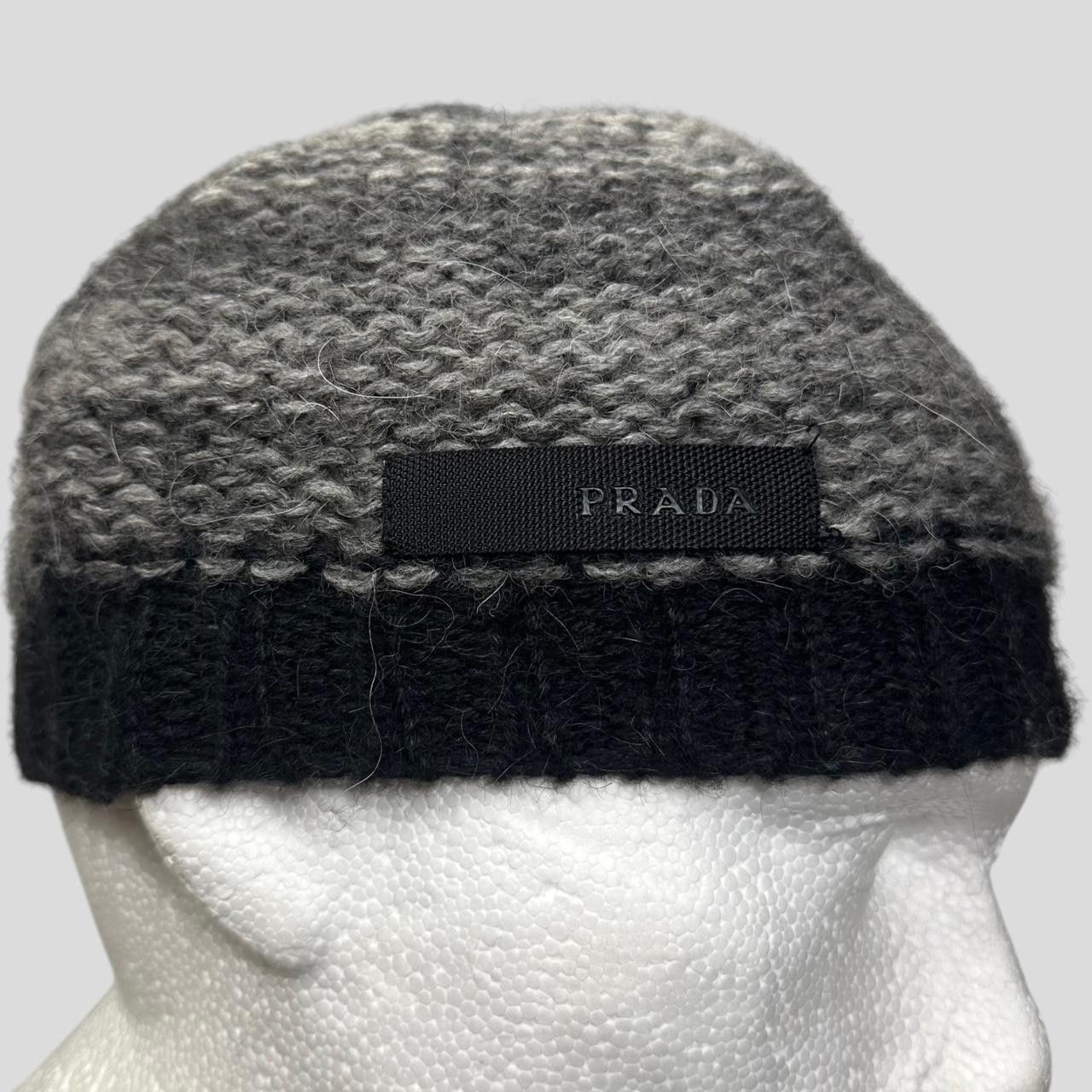 Prada Prada Sport 2007 Alpaca Wool Carbon Logo Beanie - OS Size ONE SIZE - 3 Thumbnail
