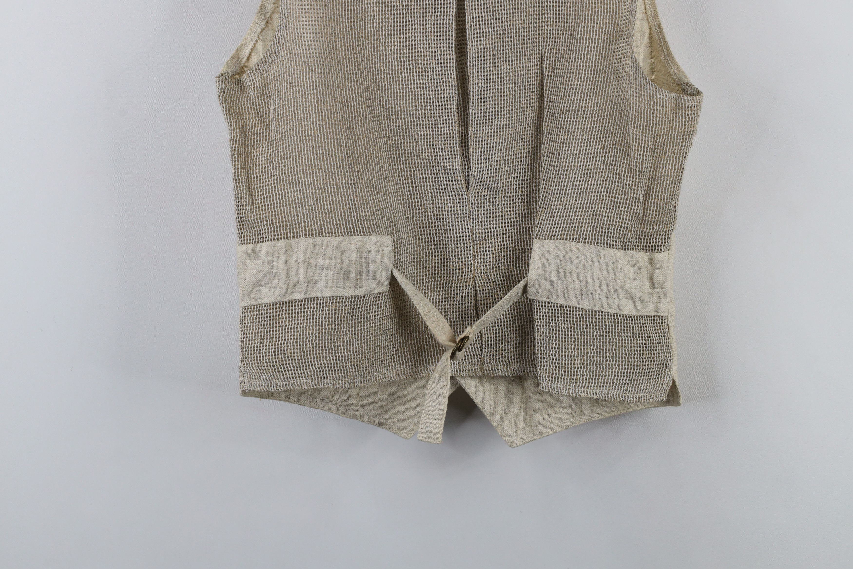 Vintage Vintage 70s Streetwear Burlap Linen Buckle Back Vest USA Size US M / EU 48-50 / 2 - 15 Thumbnail