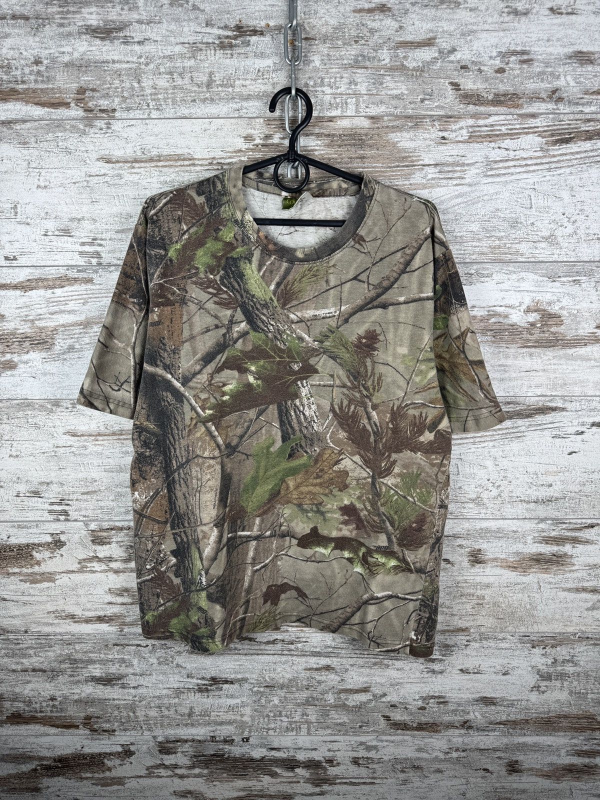 Vintage Vintage Real Tree T Shirt Large tee camo mens streetwear Size US L / EU 52-54 / 3 - 2 Thumbnail