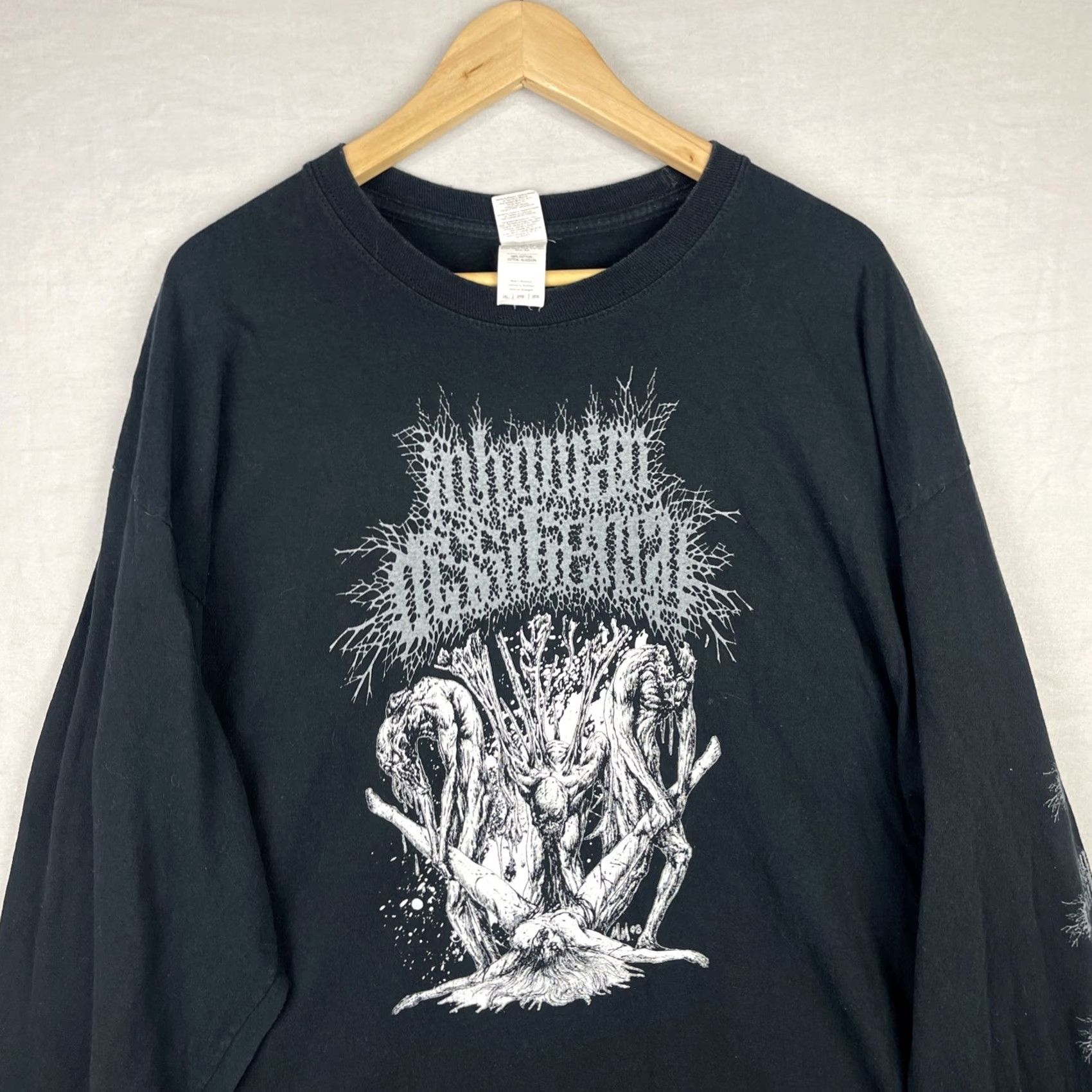 Gildan Inhuman Dissiliency Shirt Mens 2XL Black Long Sleeve Death Metal Band Tee Size US XXL / EU 58 / 5 - 4 Thumbnail