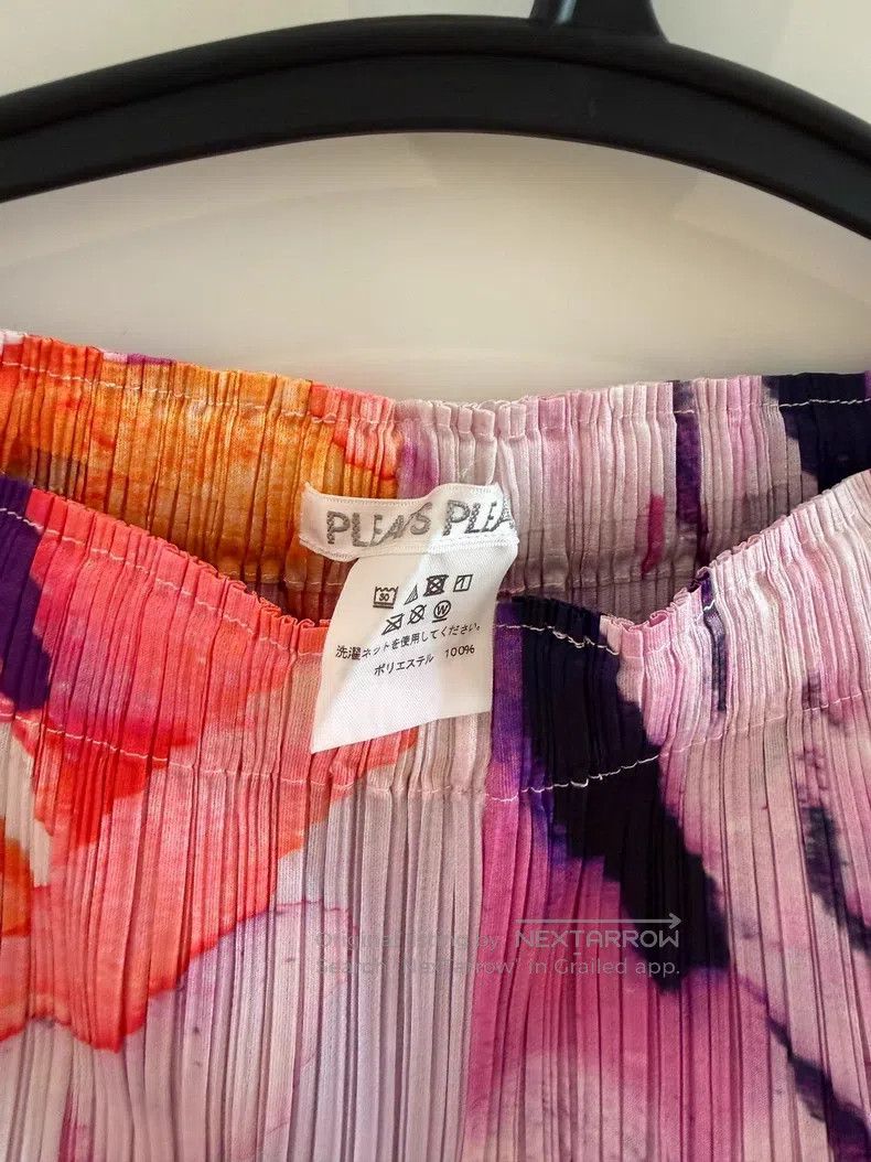 Issey Miyake Issey Miyake size:3 Pink Black Split Hem Trousers Size 31" - 2 Thumbnail