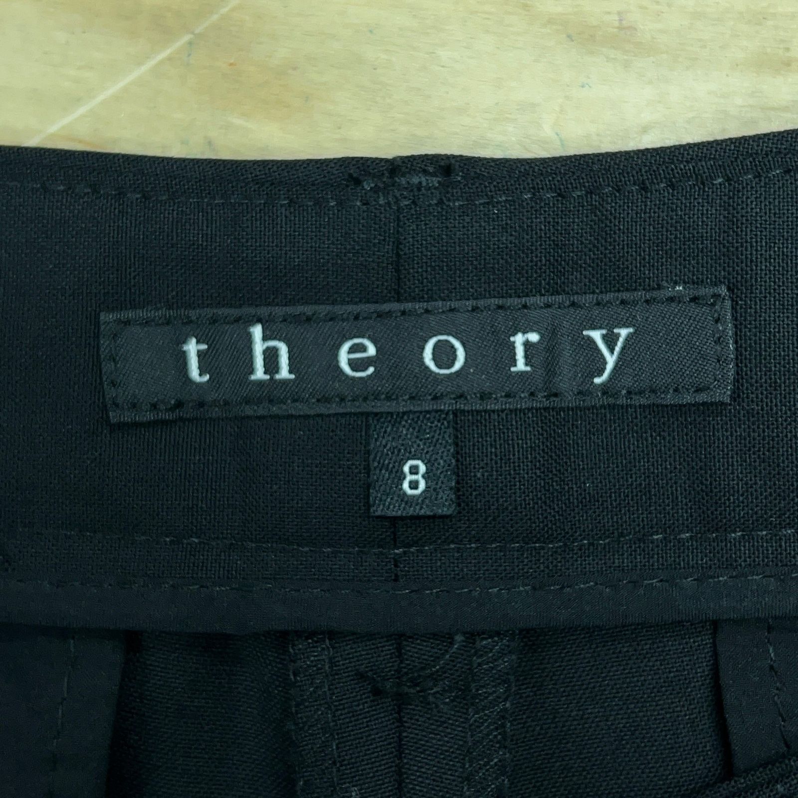 Theory Theory Size 8 Trousers Pants Tapered Leg Wool Black USA Made Size 30" / US 8 / IT 44 - 9 Thumbnail