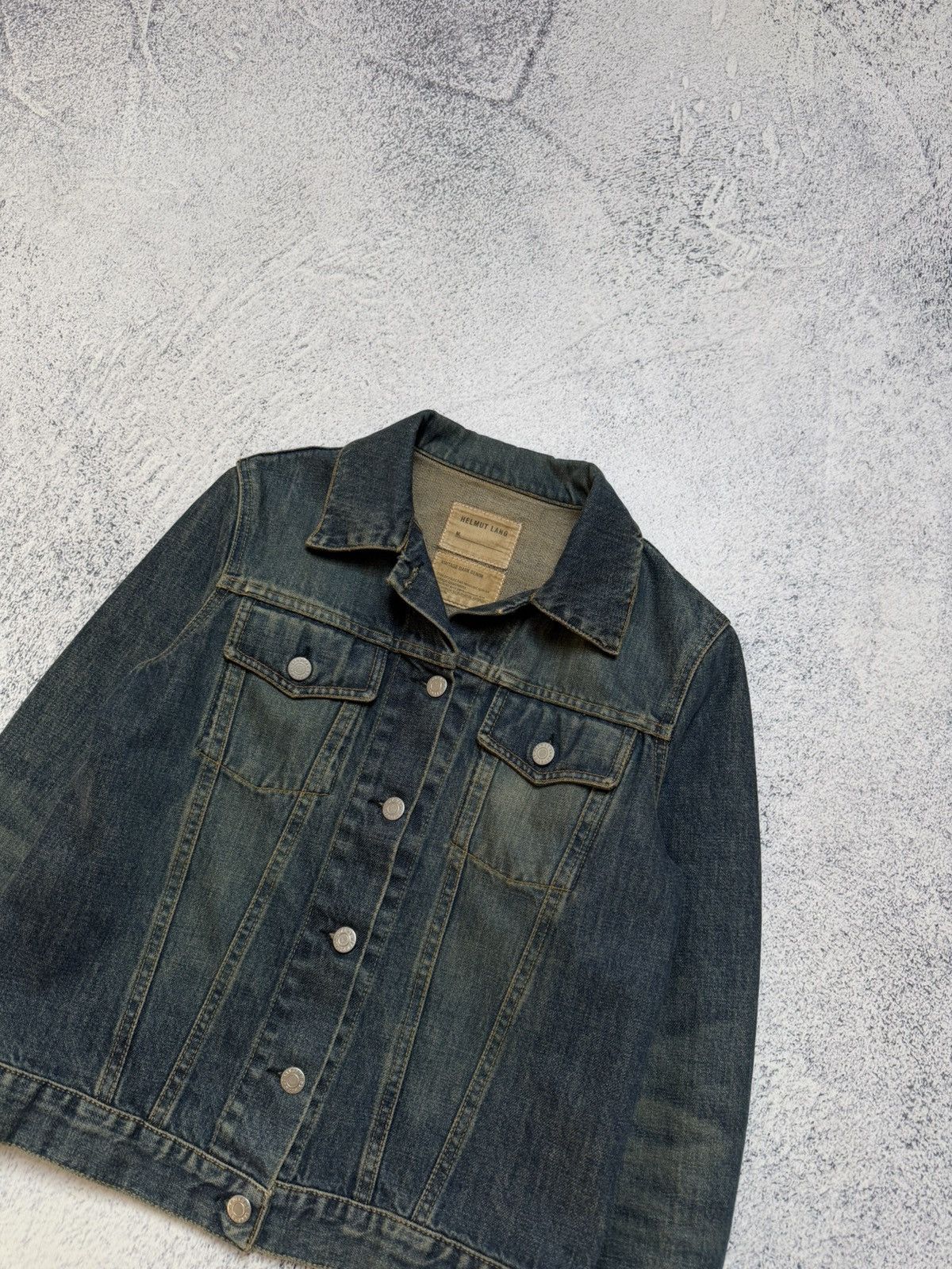 Helmut Lang Helmut Lang Archive Dark Denim Trucker Jacket Vintage 90s Size M / US 6-8 / IT 42-44 - 4 Thumbnail