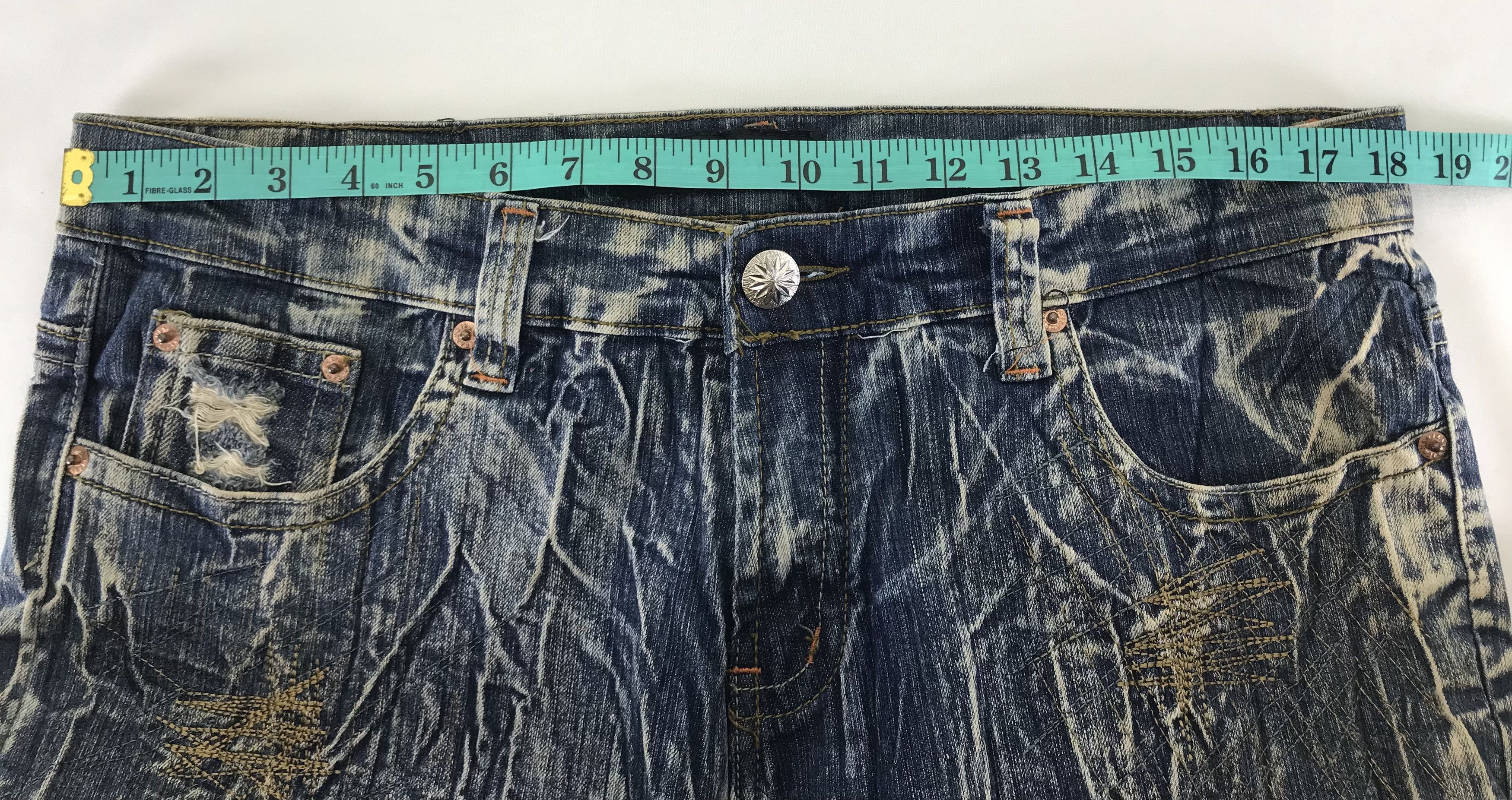 If Six Was Nine Vintage Japanese Bleach Art Printed Flare Jeans Size US 36 / EU 52 - 14 Thumbnail