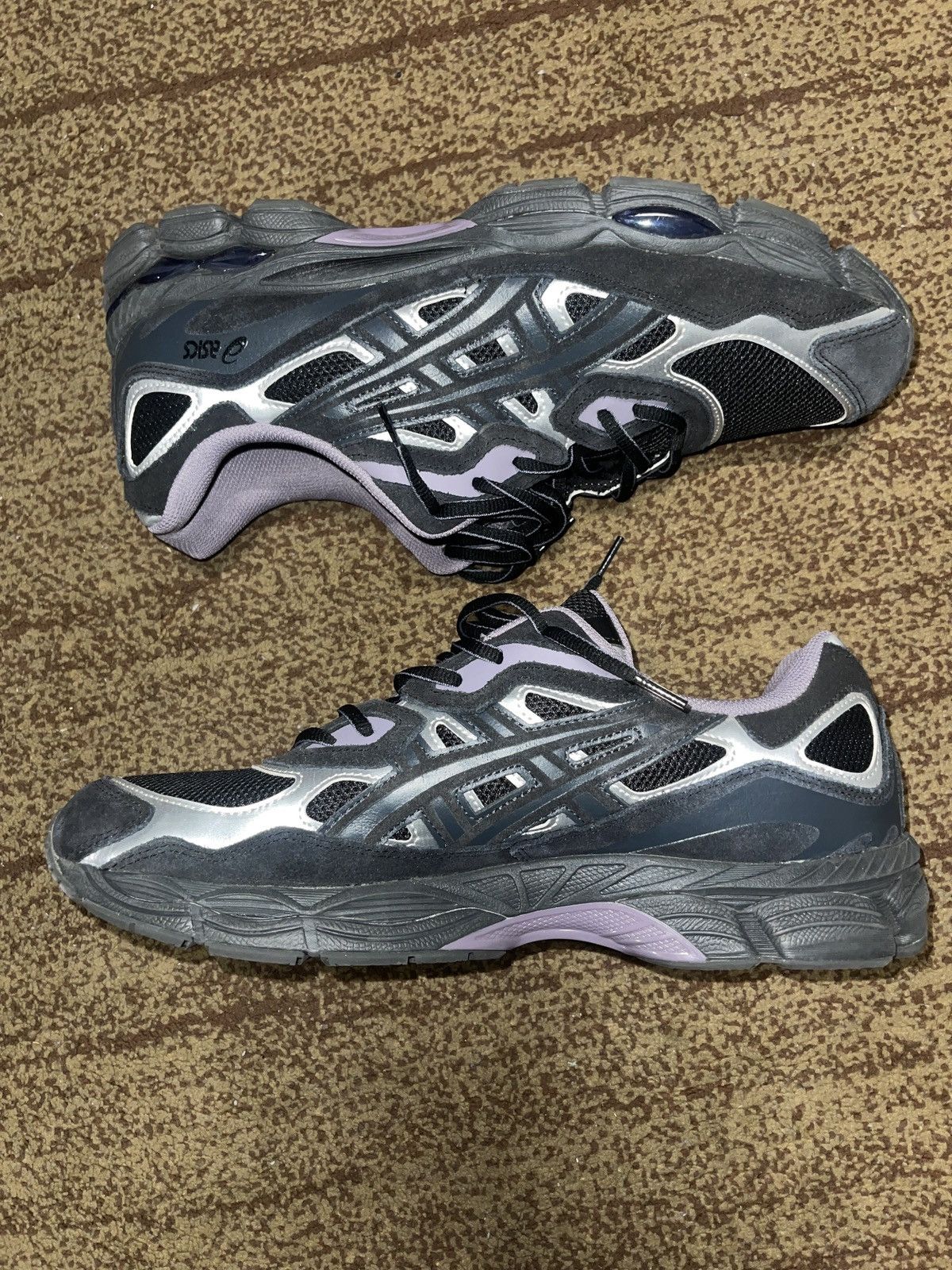 Asics Asics- Gel NYC 'Black Graphite Grey Purple' Size US 13 / EU 46 - 3 Thumbnail