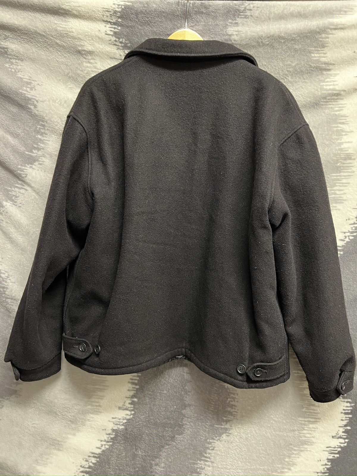 Designer × Schott Vintage schott nyc jacket wool black pockets made in usa Size US L / EU 52-54 / 3 - 4 Thumbnail