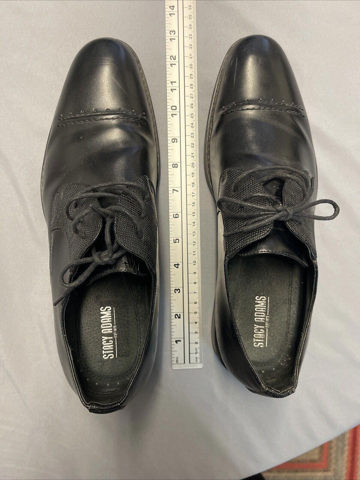 Stacy Adams Stacy Adams Men's Dress Shoes Oxford Black Leather Size 11 Size US 11 / EU 44 - 7 Thumbnail