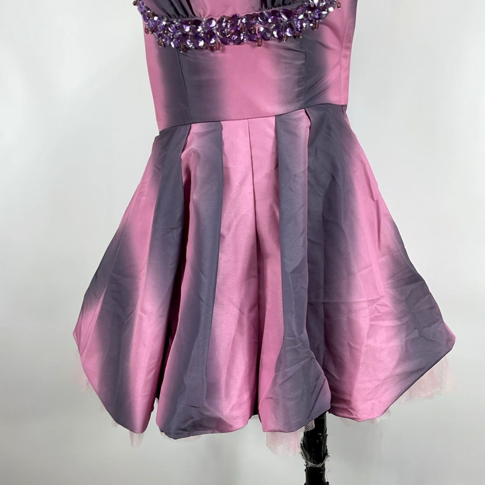 Betsey Johnson VINTAGE Betsey Johnson Dress Womens 0 Pink Purple Ombre Beaded Birthday Party Mini y2k Size XS / US 0-2 / IT 36-38 - 4 Thumbnail