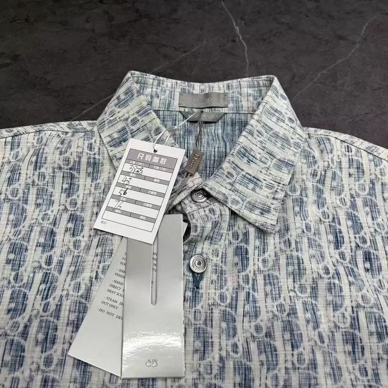Dior Dior Denim Shirt with Full Print Logo-2505 Size US M / EU 48-50 / 2 - 3 Thumbnail