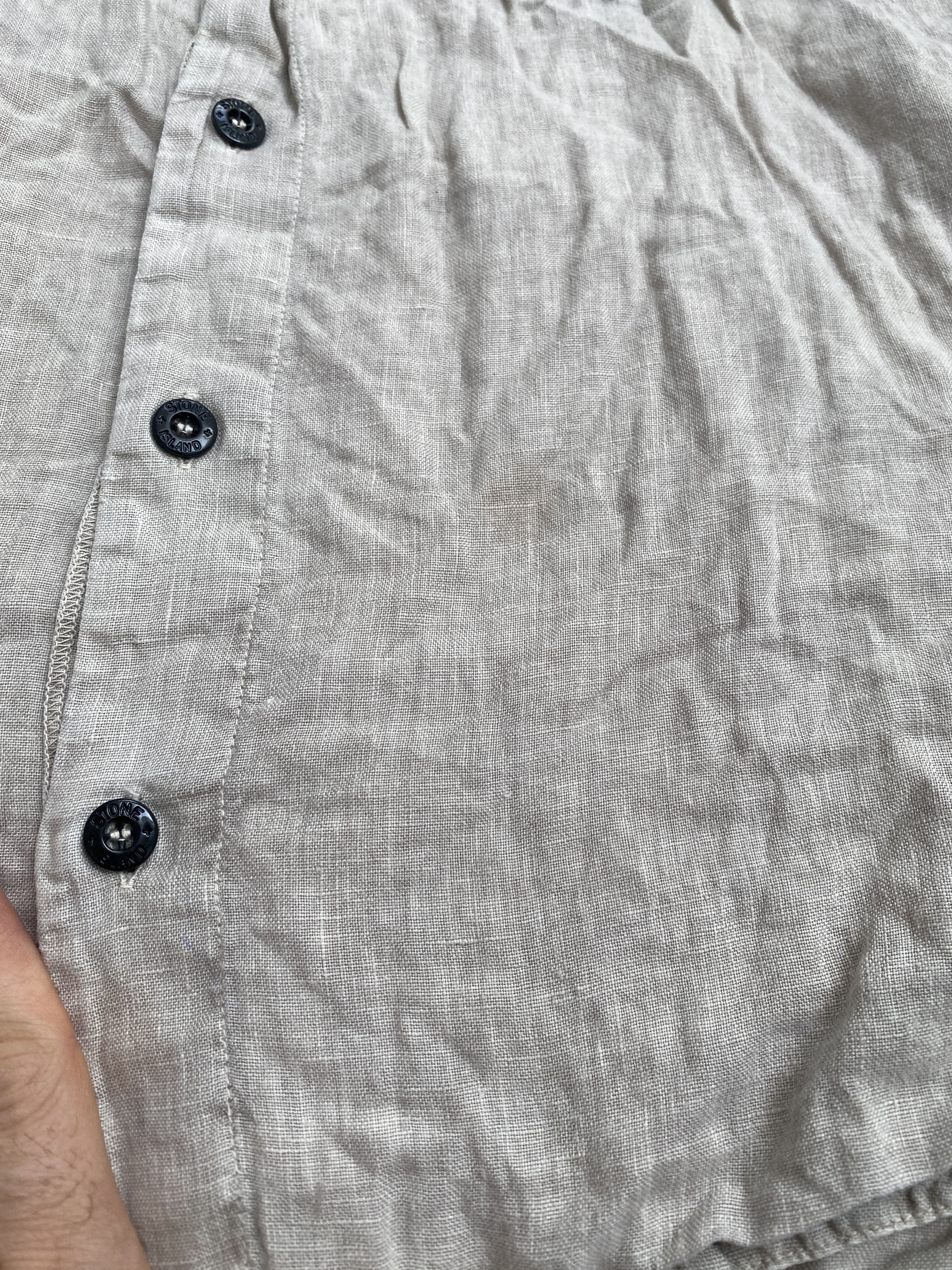 Stone Island Stone Island linen small logo shirt button ups casual Size US S / EU 44-46 / 1 - 10 Thumbnail