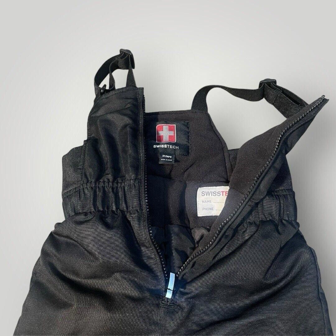 Designer Kids Black Insulated Snow Bib Overalls - Perfect Winter Gear Size US XXS / EU 40 - 5 Thumbnail