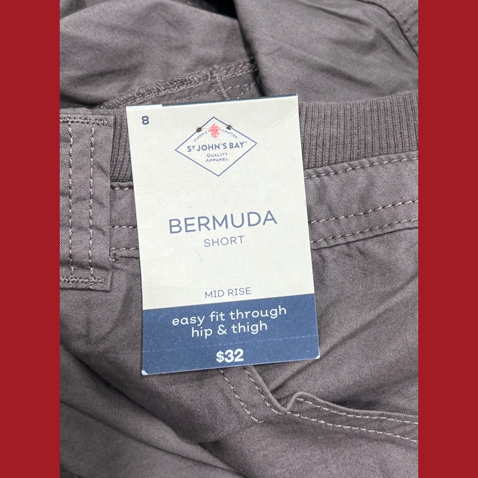 Other St. John's Bay - Women's Mid-Rise Cargo Bermuda Short - Brow Size 30" / US 8 / IT 44 - 12 Thumbnail