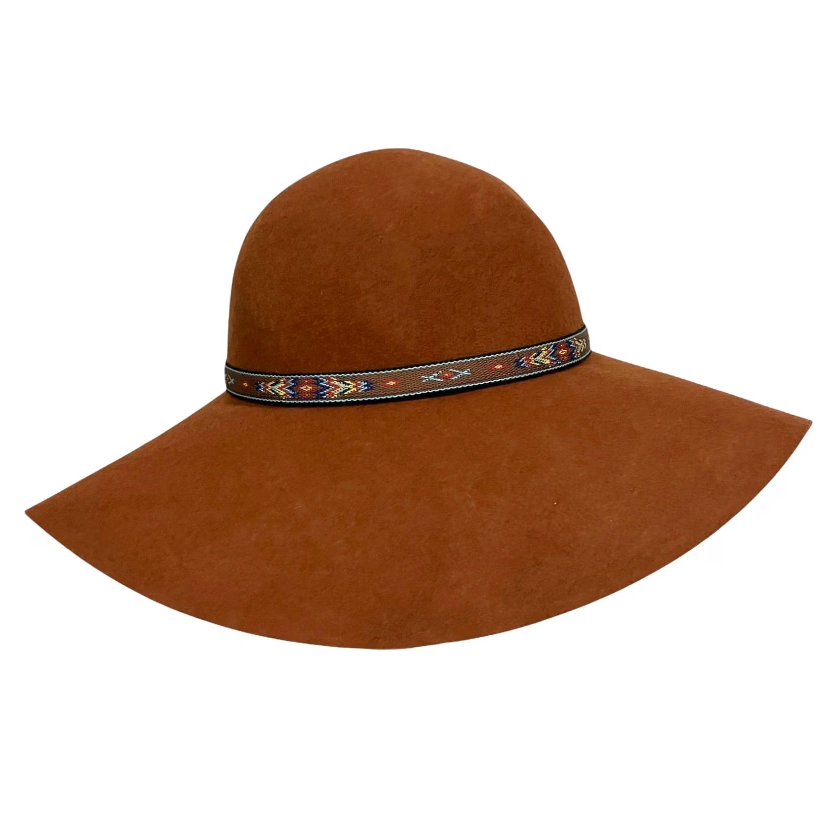 Vintage Fallen Broken Street Hat Wool Wide Brim Floppy Boho Hippie Western Sz M/L Wool Brown Women Hat Size ONE SIZE - 6 Thumbnail