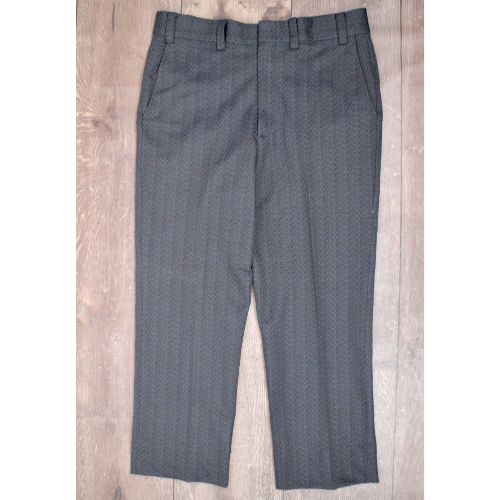 Vintage VINTAGE Mens VTG 70s 2 PC Dark Blue Flecked Leisure Suit Sz L 1970s Disco Polyester Size 42R - 7 Thumbnail