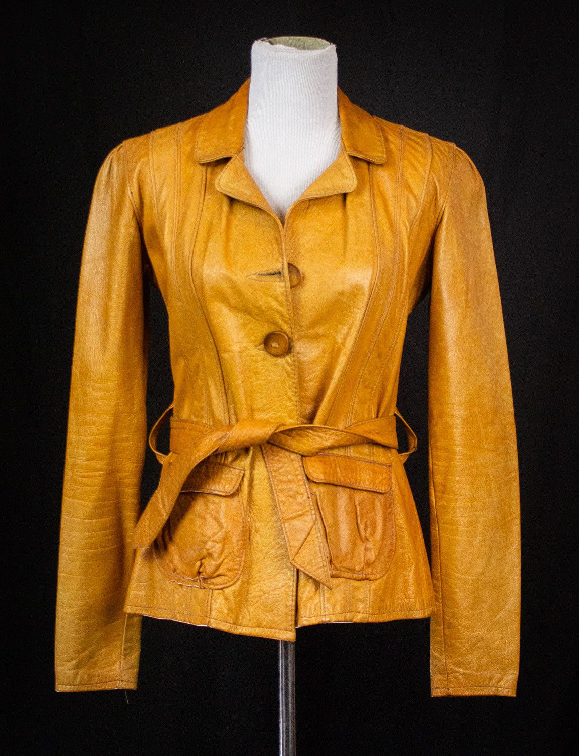 Vintage Vintage East West Musical Instruments Leather Jacket 70s Size S / US 4 / IT 40 - 5 Thumbnail