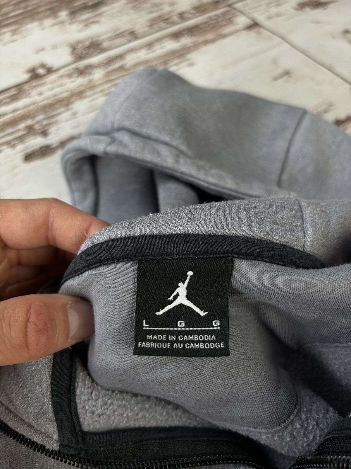 Jordan Brand Air Jordan Grey Zip Hoodie Drill Size US L / EU 52-54 / 3 - 10 Thumbnail