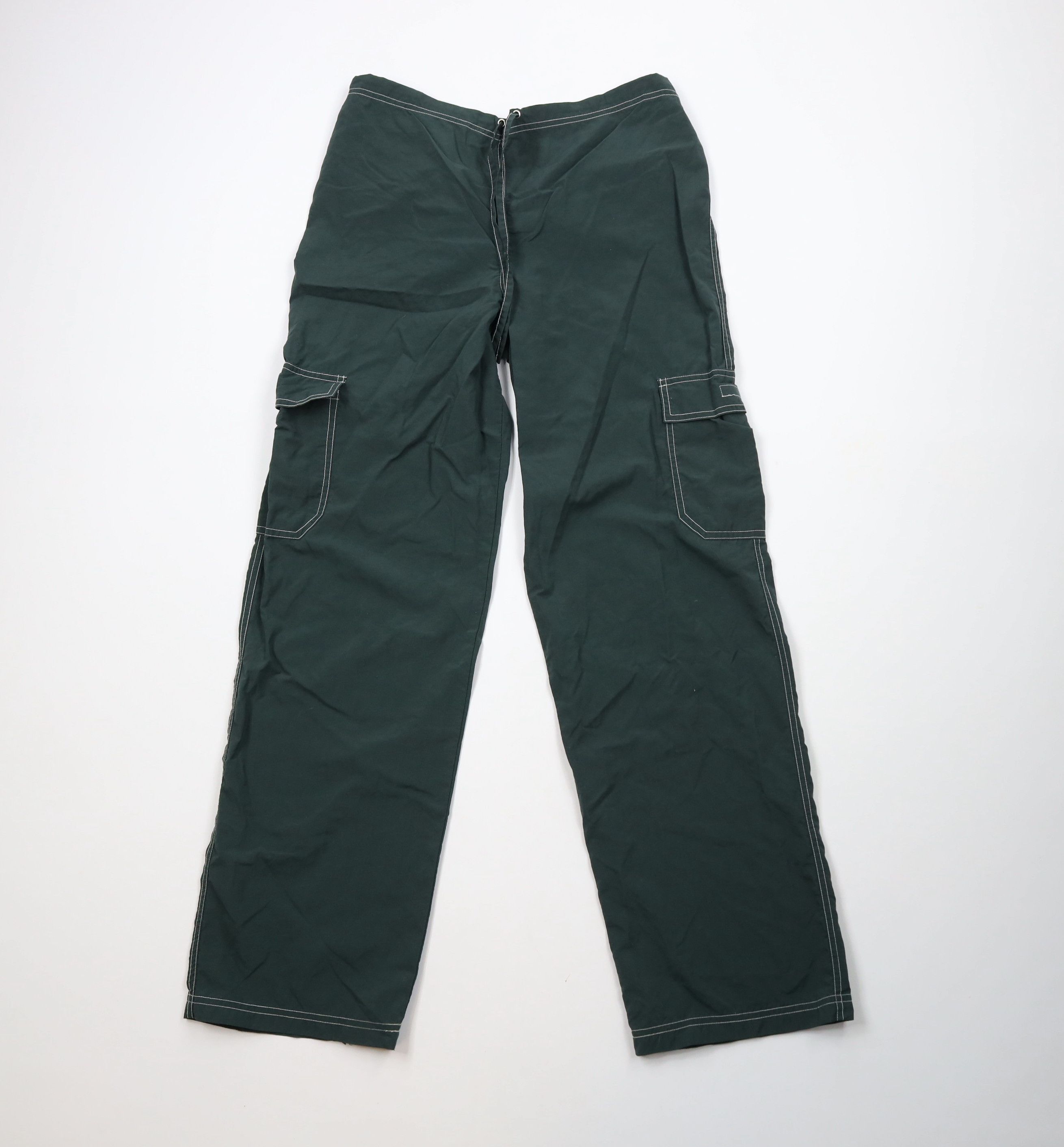 Vintage Vintage 90s Y2K Streetwear Cargo Windbreaker Pants Green Size US 32 / EU 48 - 1 Thumbnail