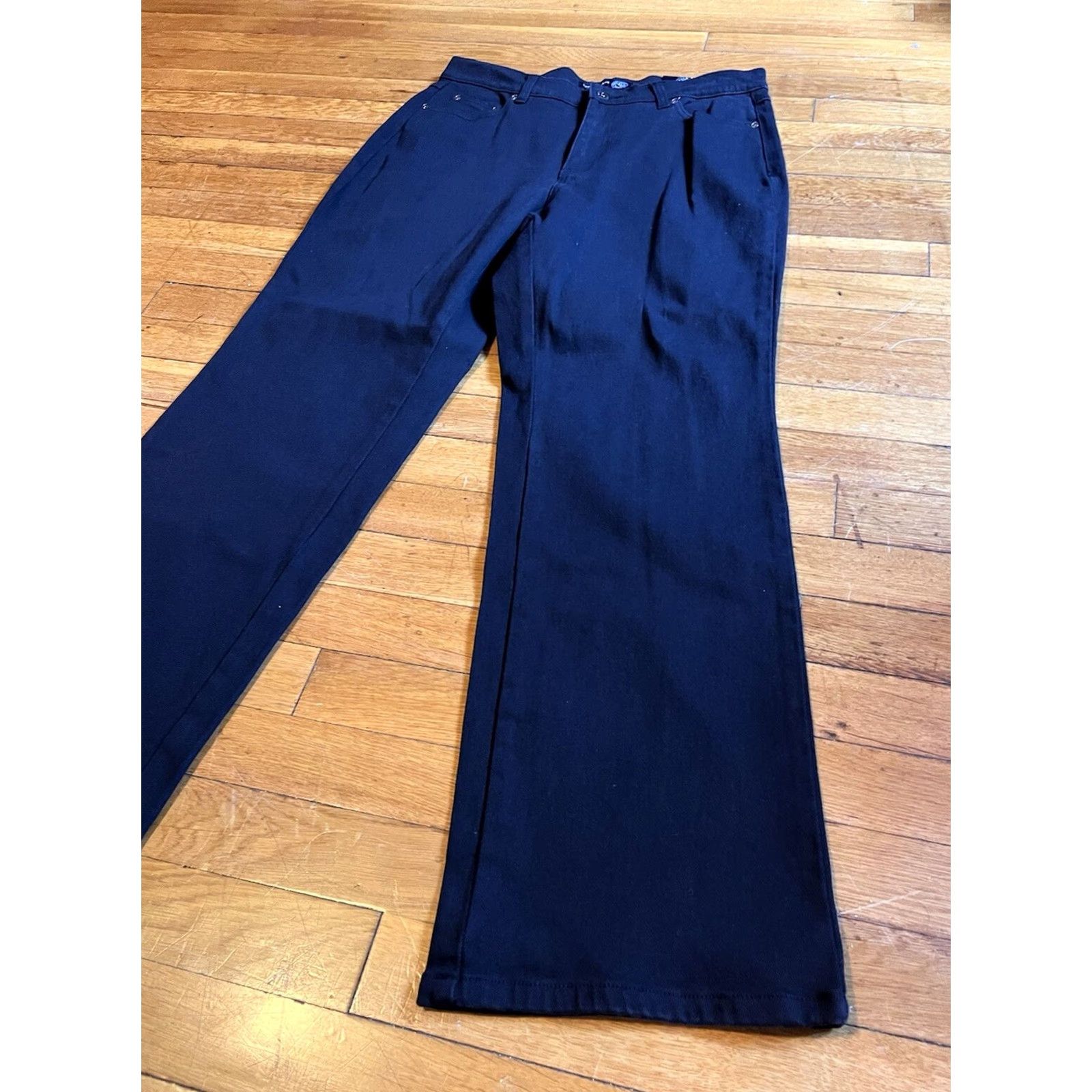 Vintage Venezia Jeans Women’s 16 Average Black Stretch Boot Cut Jeans Shirt Pants? Size 38" / US 16 / IT 52 - 2 Thumbnail