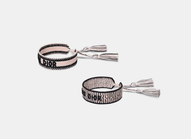 Dior o1w1db10126 B2634W Size :OS/Bracelet Set in Pale Pink/Black Size ONE SIZE - 1 Thumbnail