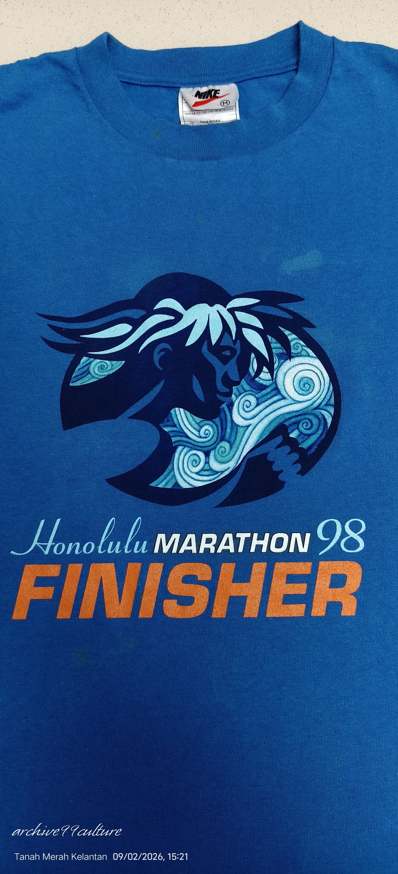 Nike VINTAGE 90s Nike Honolulu Marathon 1998 Finisher USA Size US M / EU 48-50 / 2 - 7 Thumbnail
