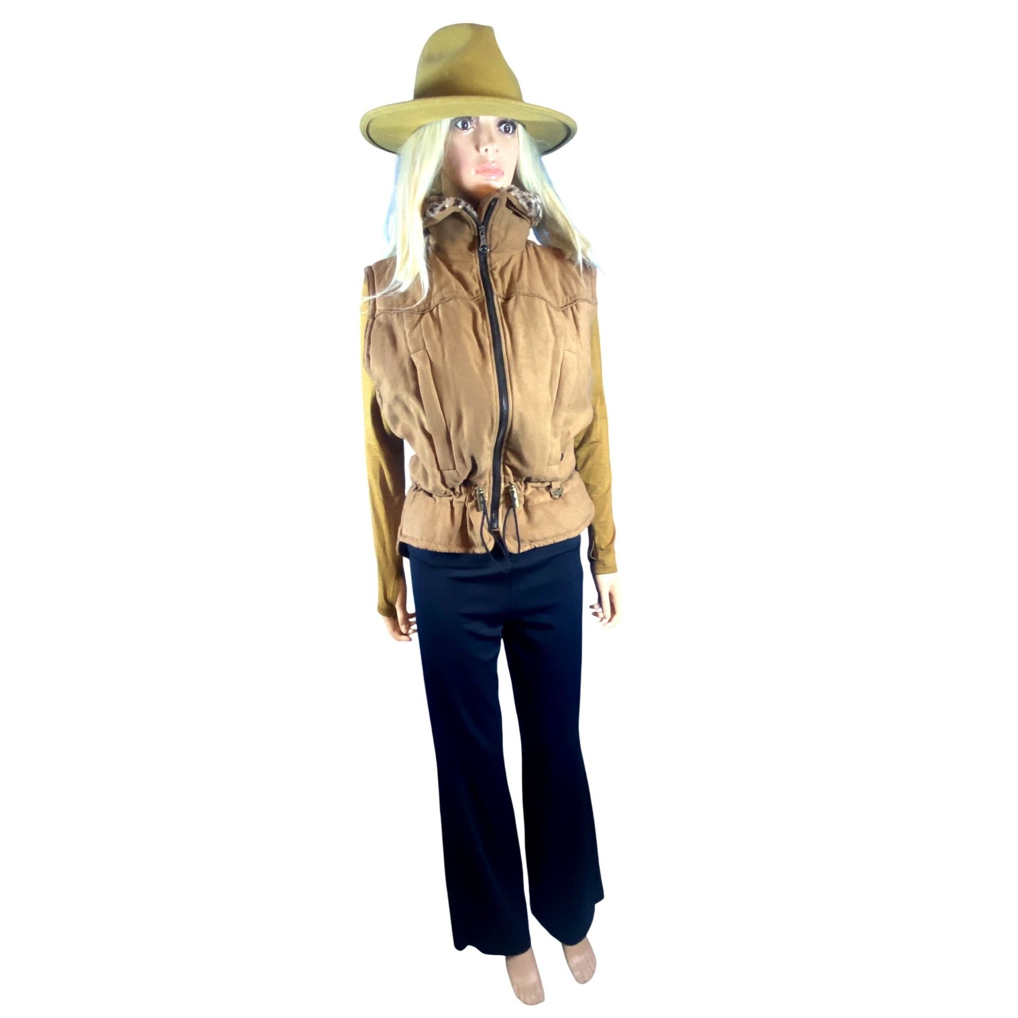 Other Vintage Nils Resort Collection Zip Vest Leopard Collar Full Size M / US 6-8 / IT 42-44 - 14 Thumbnail