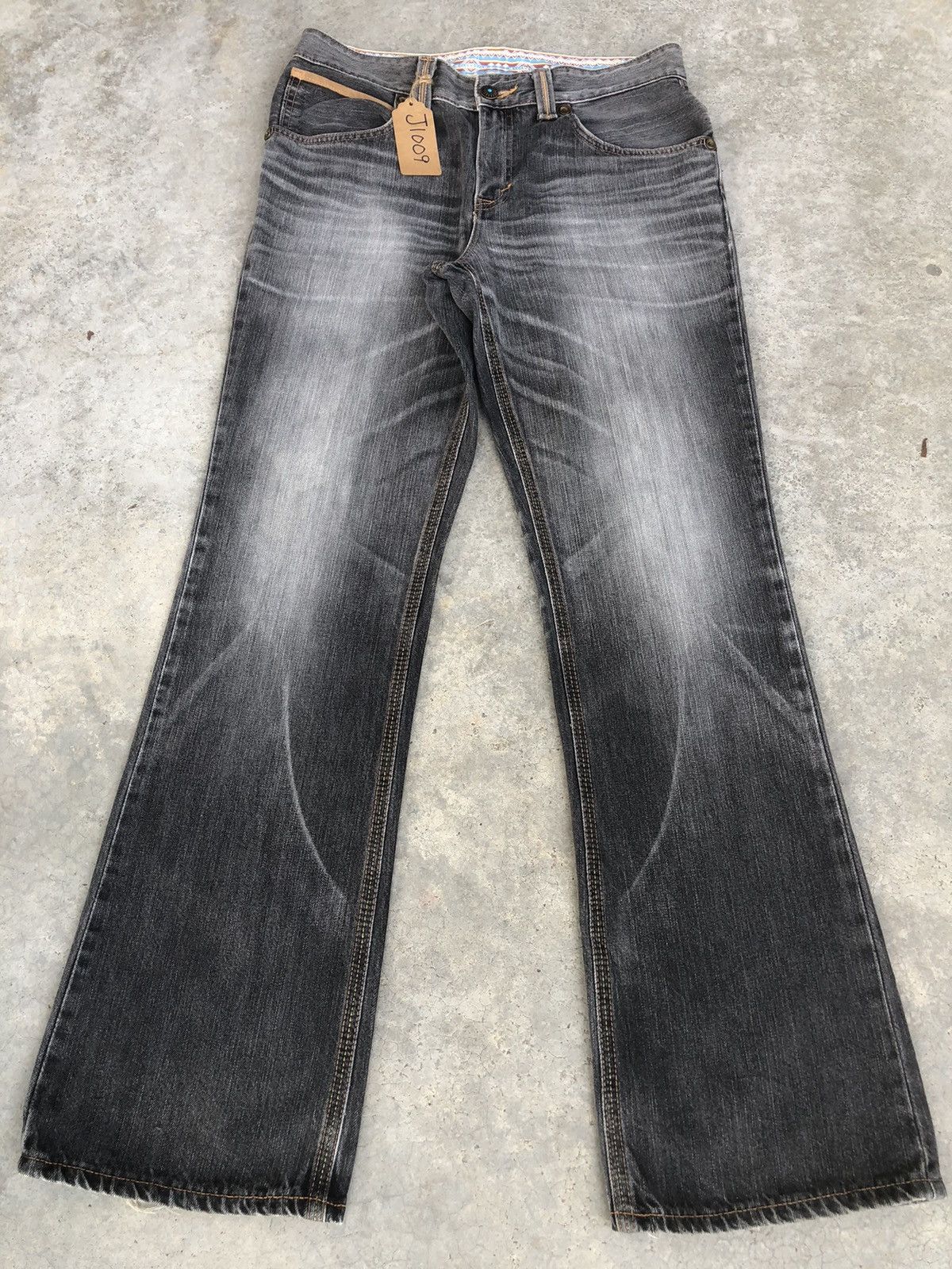 If Six Was Nine Japanese Edwin XV Flared Jeans Distressed Jeans Navajo Style Size US 33 - 1 Thumbnail