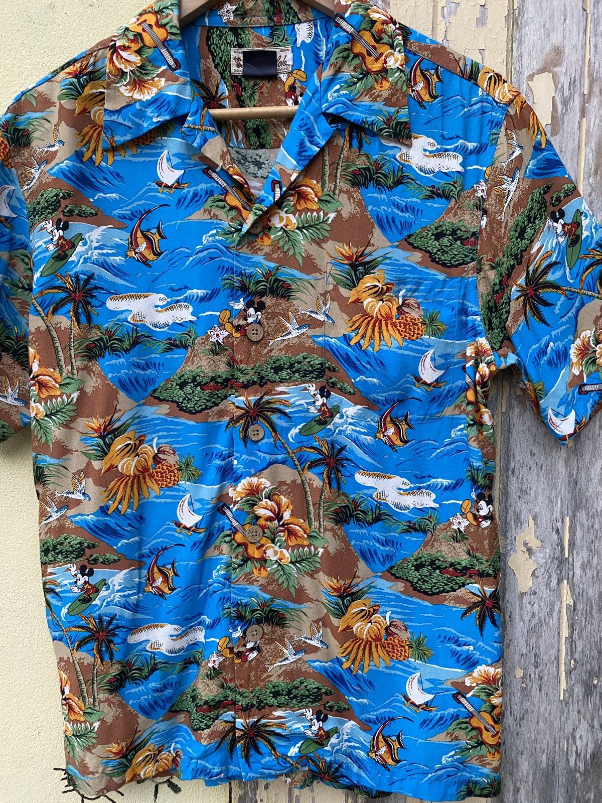 Disney × Vintage Vintage aloha disney mickey full print hawaiian shirt Size US L / EU 52-54 / 3 - 7 Thumbnail