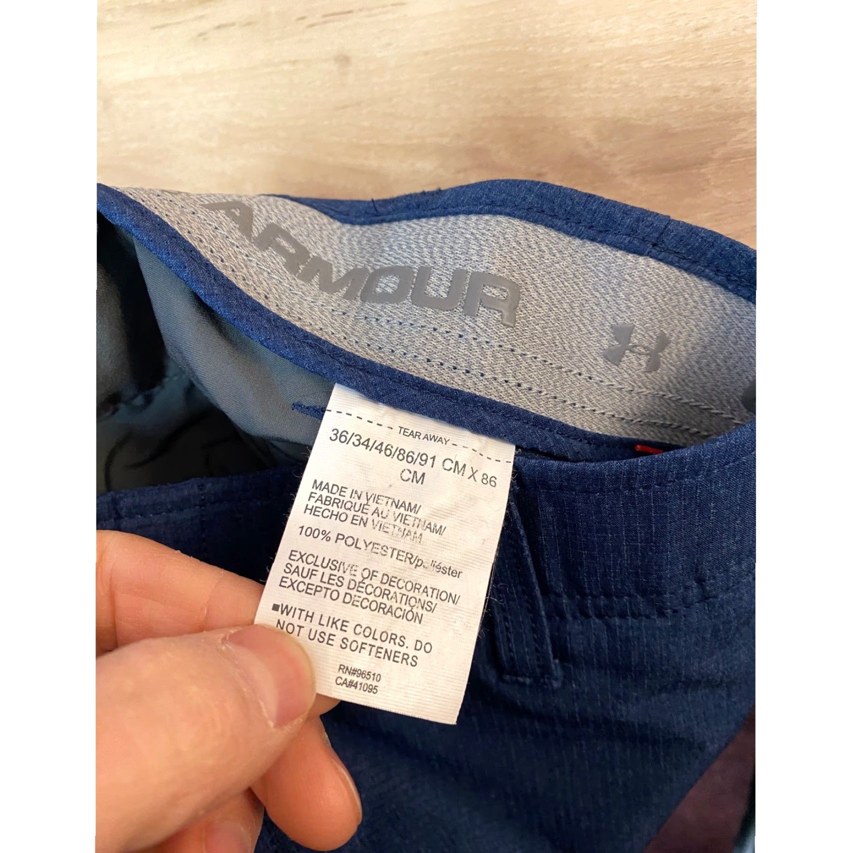 Under Armour Under Armour Pants Mens 36x34 Blue Flat Front Performance Golf Athletic 5-Pocket Button Zip Mens Size US 36 / EU 52 - 3 Thumbnail