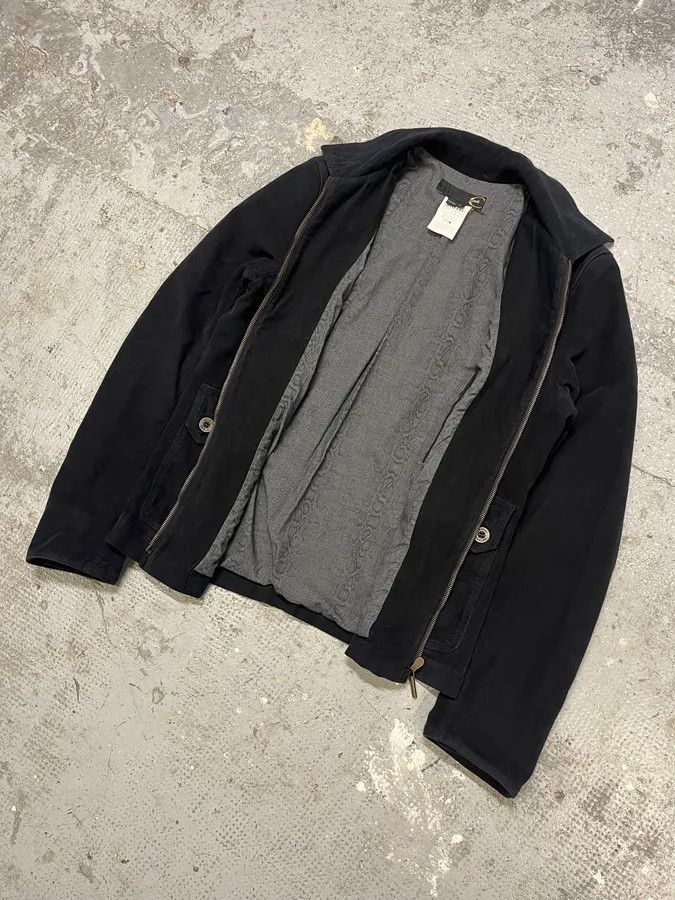 Just Cavalli 2000s Cavalli Black Zip-Up Suede Jacket Size US M / EU 48-50 / 2 - 5 Thumbnail
