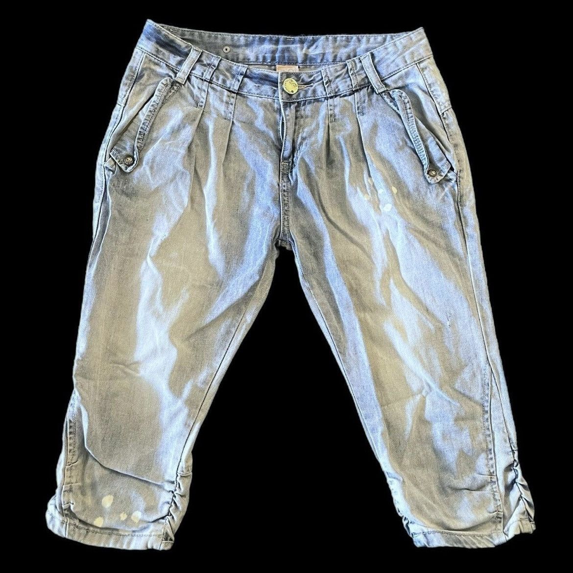 Japanese Brand et boite cotton mid rise light wash capris, sz small Size 27" / US 4 / IT 40 - 1 Thumbnail