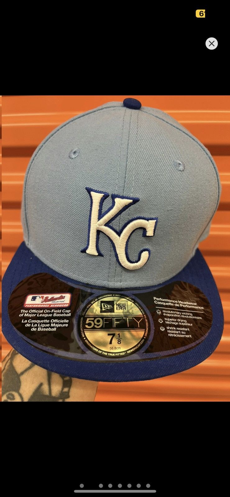 New Era ***FINAL DROP***RARE BNWT KANAS CITY ROYALS FITTED 7 1/4 Size ONE SIZE - 2 Thumbnail