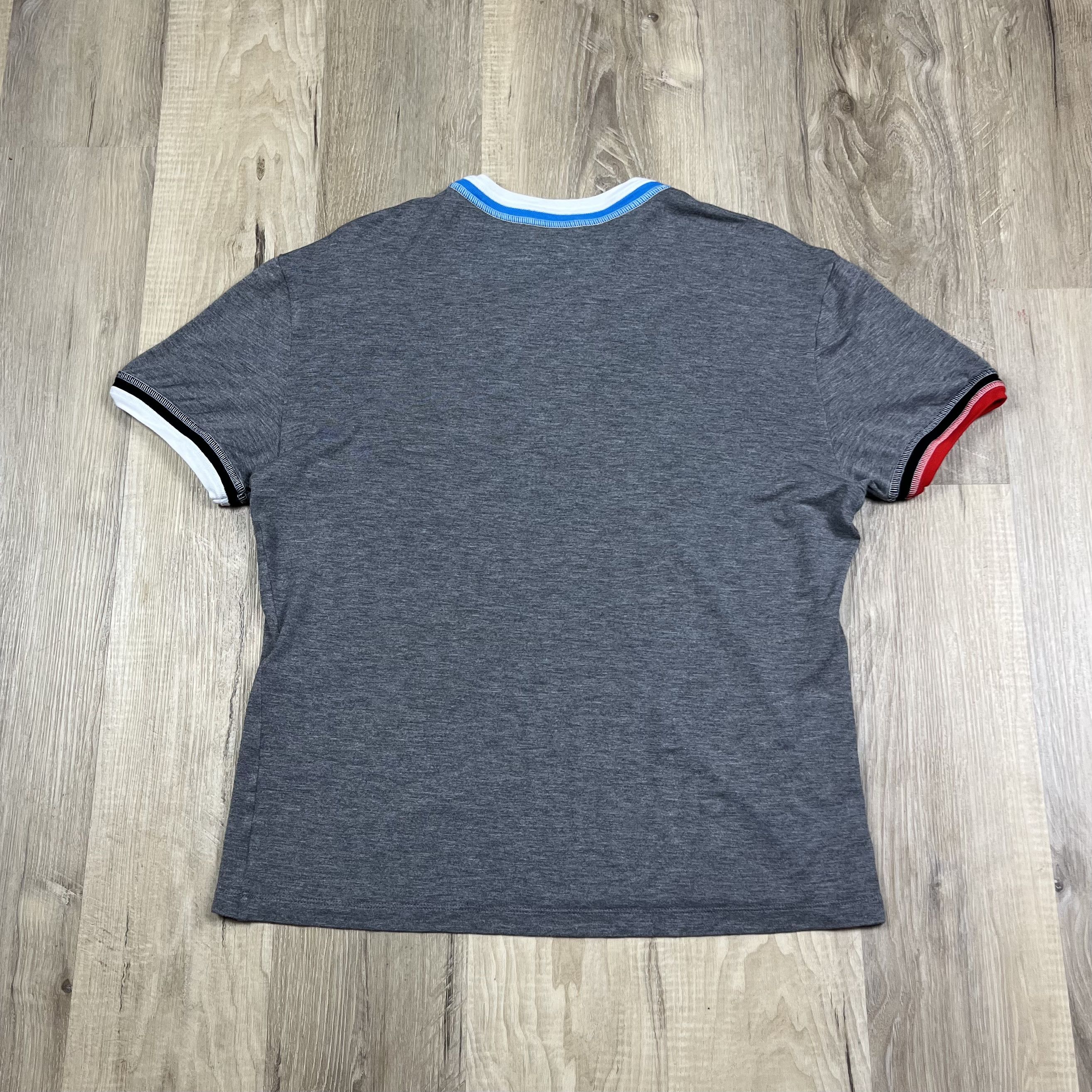 Salvatore Ferragamo Ferragamo Colour Block Trim T-shirt Grey Multicolour Viscose Size US XL / EU 56 / 4 - 3 Thumbnail