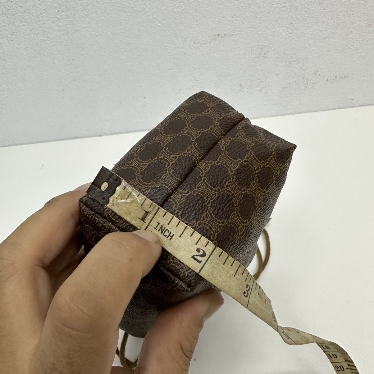 Celine ‼️LASTDROP‼️ VINTAGE CELINE MACADAM DRAWSTRING POUCH BAG Size ONE SIZE - 15 Thumbnail
