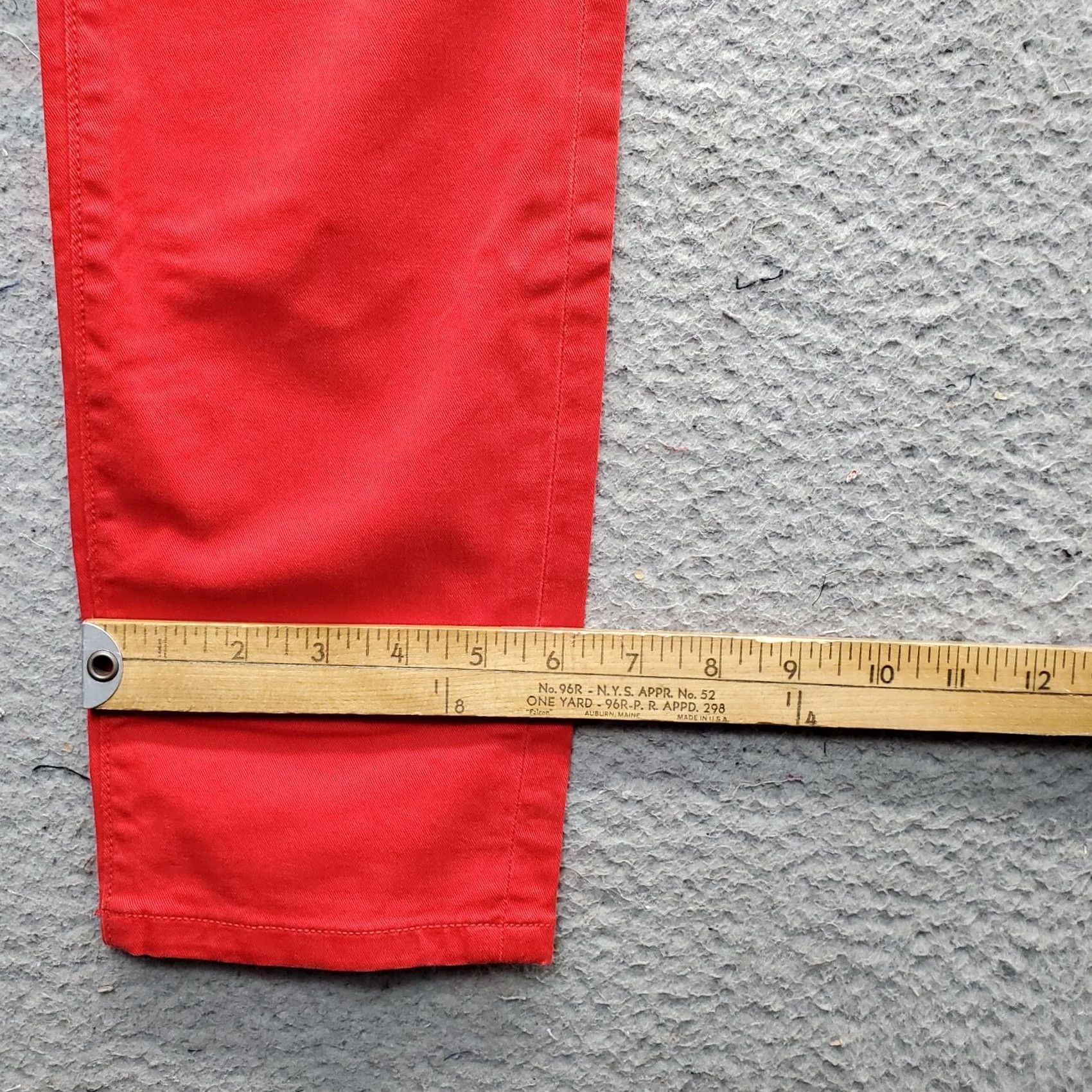 Loft LOFT Ann Taylor Jeans Womens Red Denim Low Rise Stretch Skinny Leg Size 0 Size 25" / US 0 / IT 36 - 5 Thumbnail