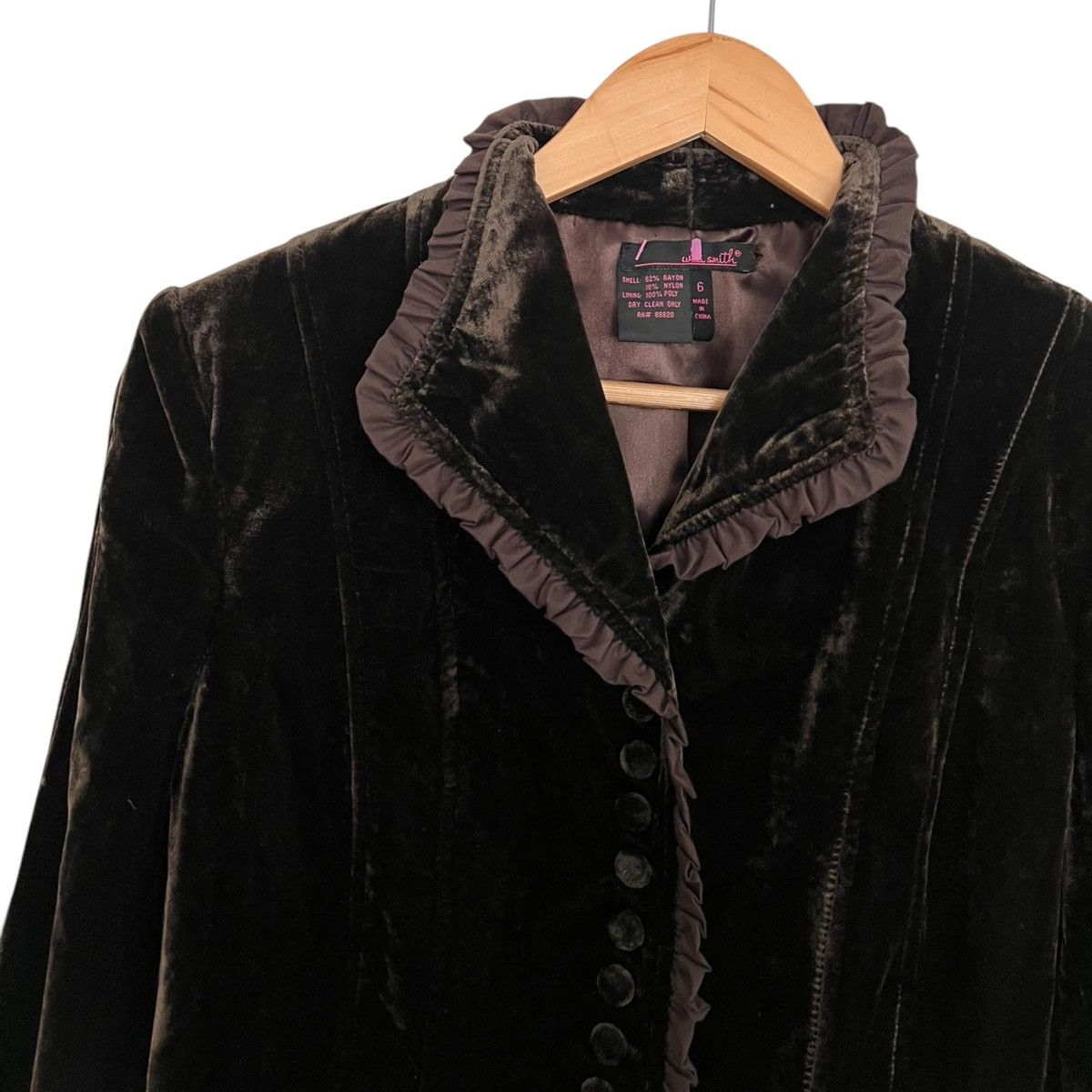 Vintage Velour Victorian button jacket Size S / US 4 / IT 40 - 2 Thumbnail