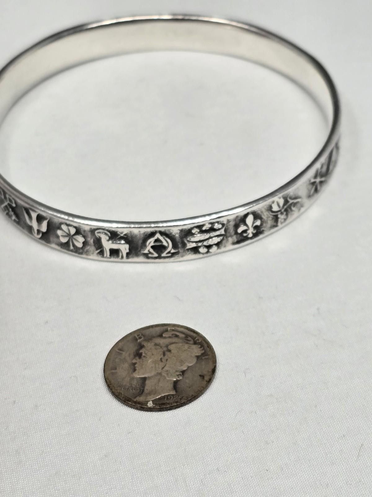 Other James Avery Sterling Silver Christian Symbol Bangle Retired Size ONE SIZE - 4 Thumbnail