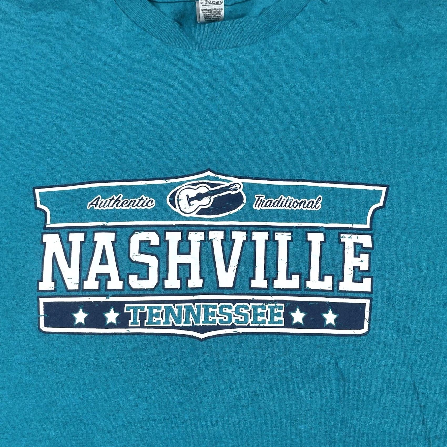 Gildan Gildan T-Shirt Adults L Large Heavy Cotton Blend Nashville Tennessee Blue Size US L / EU 52-54 / 3 - 2 Thumbnail