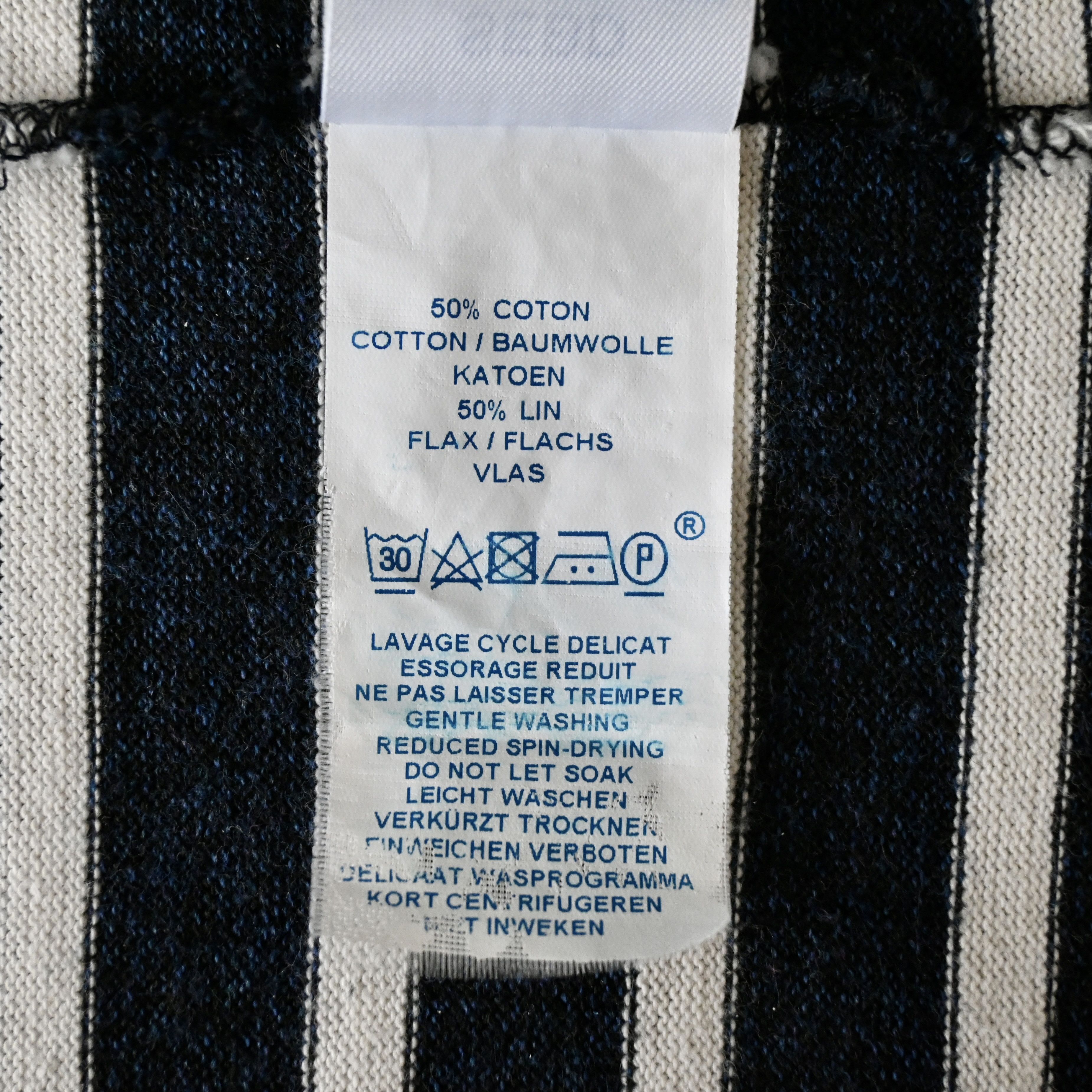 Saint James SAINT JAMES 50/50 cotton linen ringer neck striped t-shirt Size US L / EU 52-54 / 3 - 12 Thumbnail