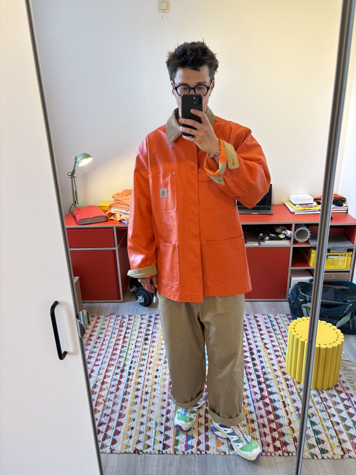 Carhartt Wip × Comme des Garcons × Junya Watanabe eYe Junya Watanabe MAN x Carhartt WIP - Orange chore coat Size US L / EU 52-54 / 3 - 2 Thumbnail