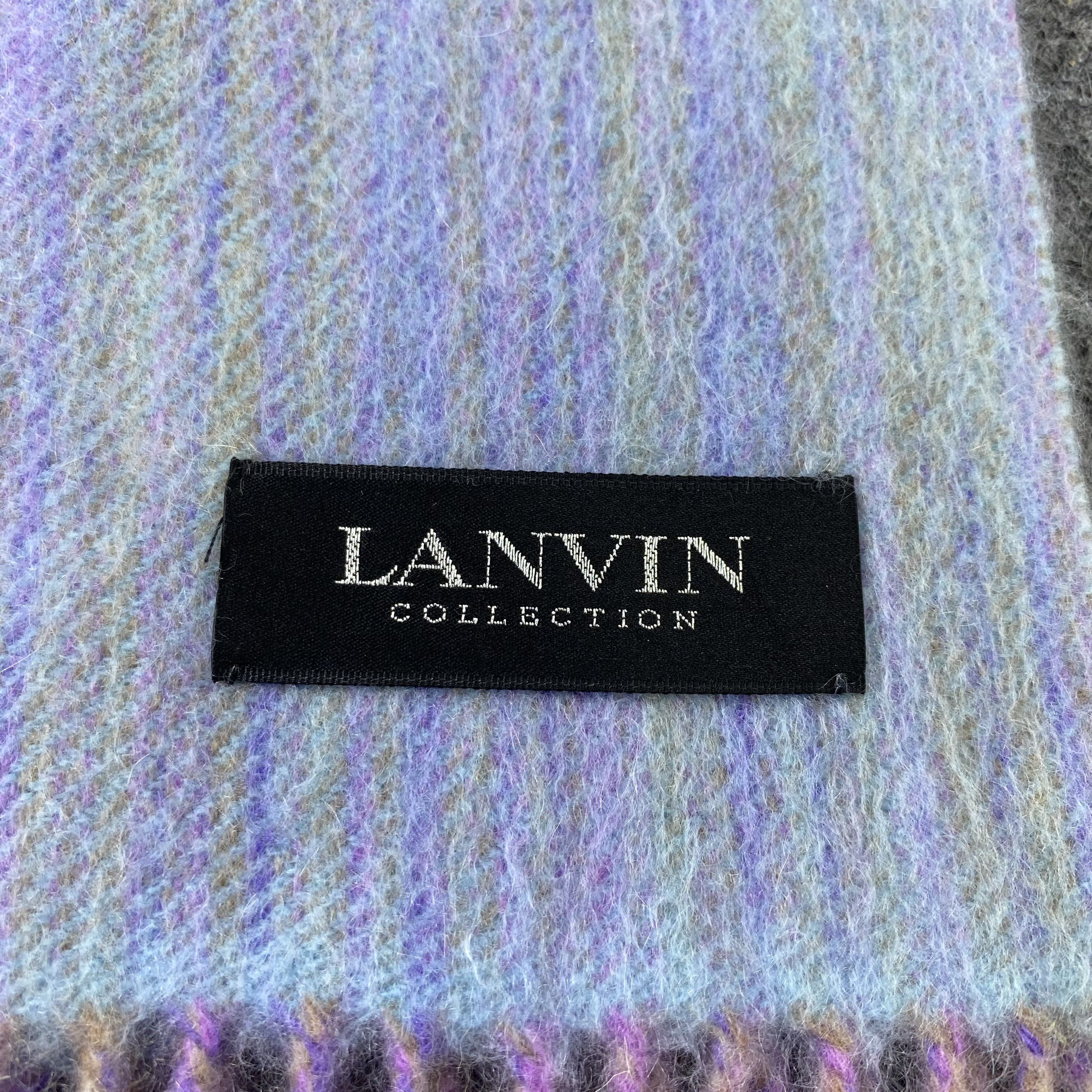 Lanvin × Vintage Lanvin Cashmere Scarf / Muffler / Neckwear -T1558 Size ONE SIZE - 5 Thumbnail