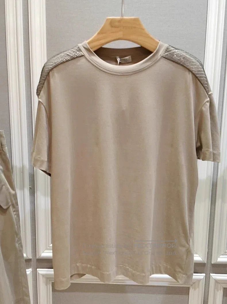 Brunello Cucinelli Brunello Cucinelli Beige Short-Sleeve T-shirt. Size US M / EU 48-50 / 2 - 1 Thumbnail