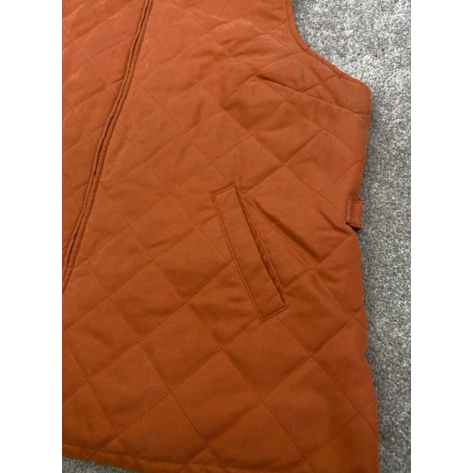 Orvis VINTAGE Orvis Vest Women's XL Orange Quilted Puffer Full Zip Insulated Pockets Outdoor Size XL / US 12-14 / IT 48-50 - 3 Thumbnail