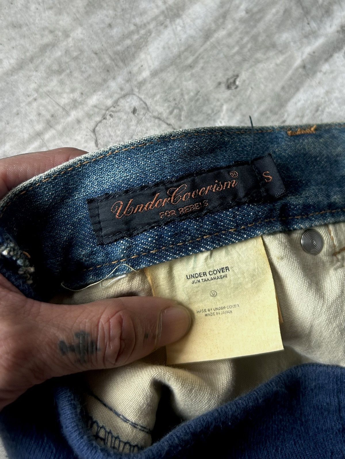 Undercover Undercover IMMADTOO AW02 Hybrid Denim Size US 29 - 6 Thumbnail