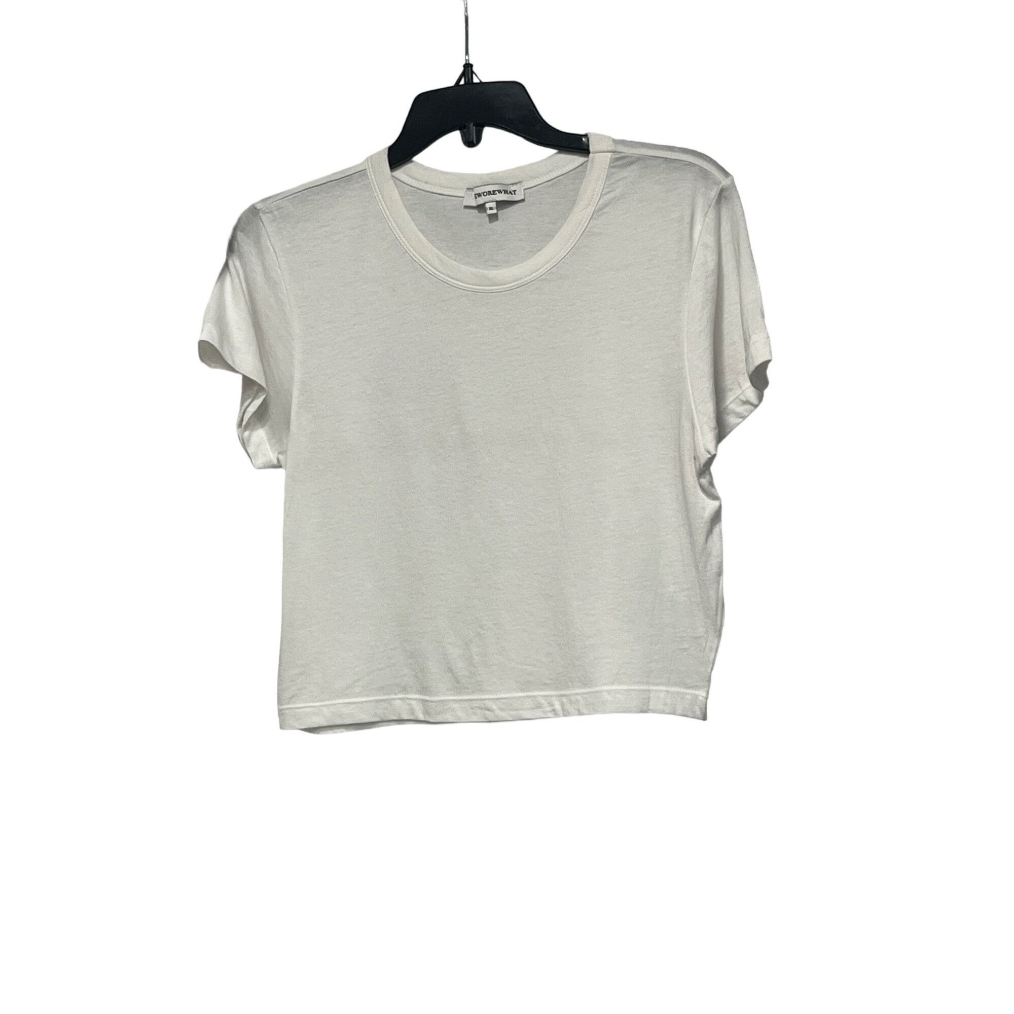 WeWoreWhat We Wore What Crew Neck Cropped White Tee, XL Size XL / US 12-14 / IT 48-50 - 4 Thumbnail