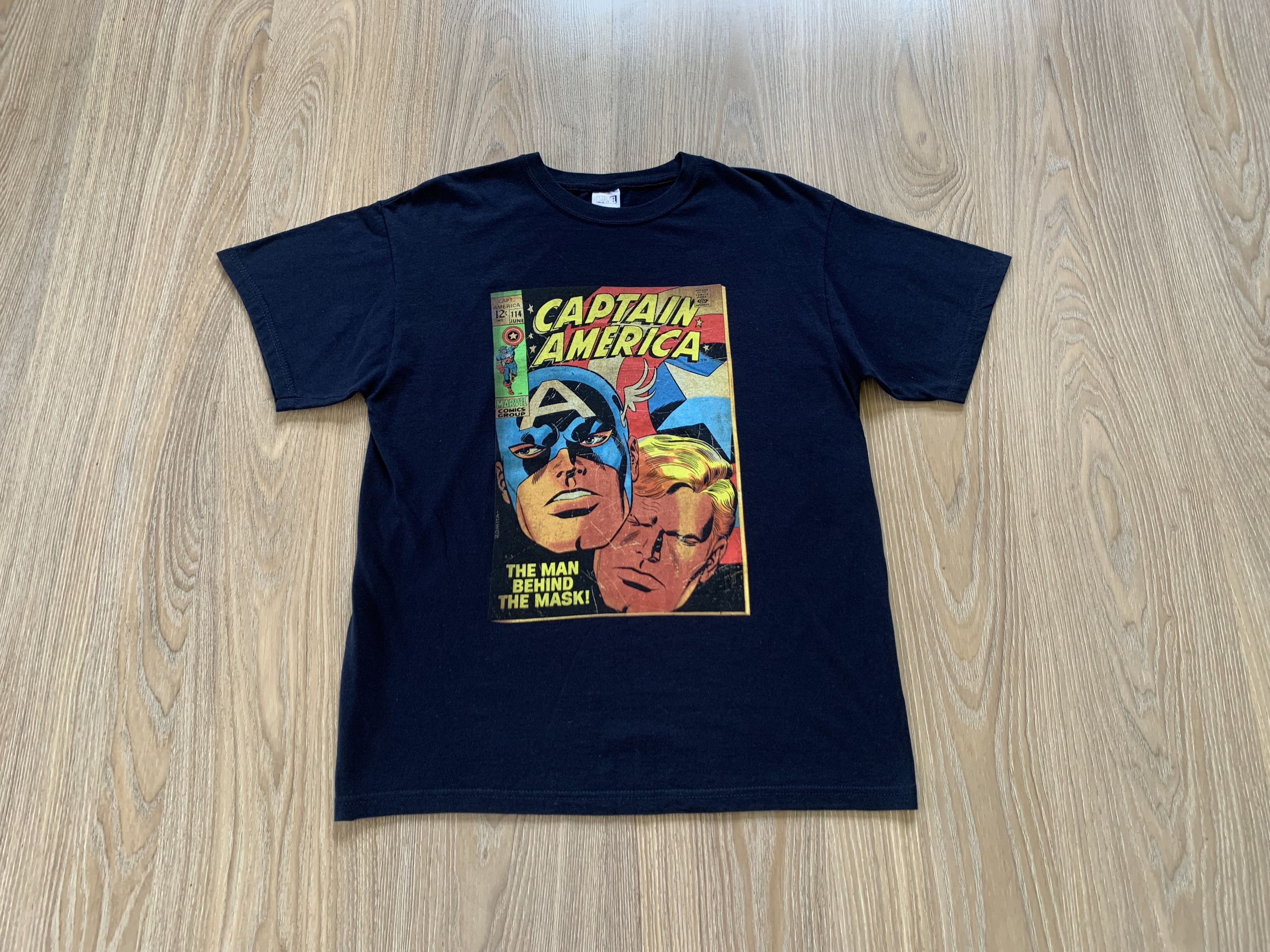 Marvel Comics Vintage Captain America The Man Behind The Mask T-Shirt Size US M / EU 48-50 / 2 - 1 Thumbnail