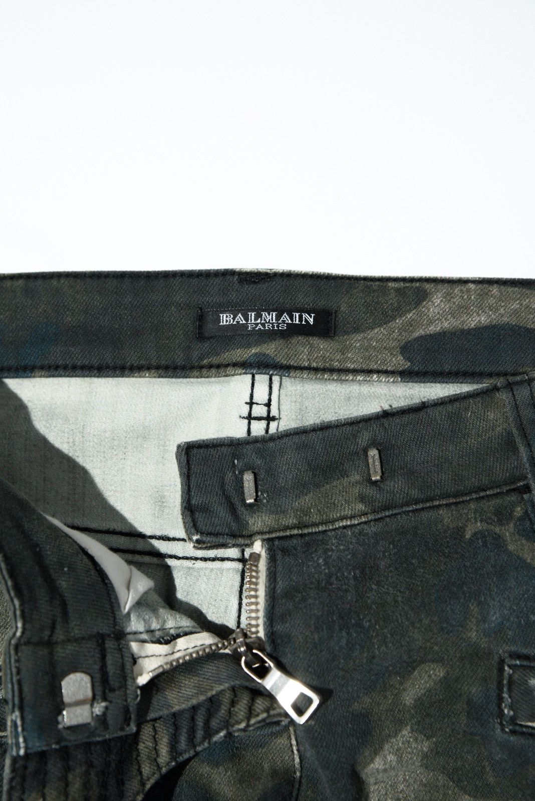 Balmain Balmain SS10 Skinny Low Waist Camo Biker Jeans by Decarnin Size US 30 / EU 46 - 5 Thumbnail